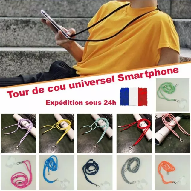Tour de cou Lanière Sangle Cordon Ajustable  Smartphone Téléphone Portable