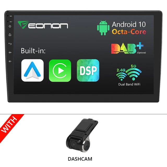DVR+10.1" Rotatable Smart Android 10 Double 2 DIN Car Radio Stereo GPS Bluetooth