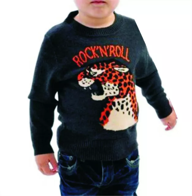 BNWT Rock Your Baby/Kid Rock N Roll Knit Jumper Size 6