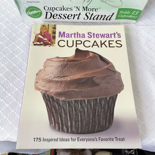 Dessert Stand Cupcakes 'N More 3 Tiered Metal Spirals Holds 13 Treats & BOOK 2