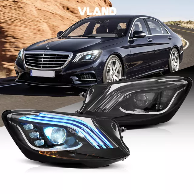 VLAND LED Headlights For 2014-2017 Mercedes Benz S-Class W222 Start-up Animation