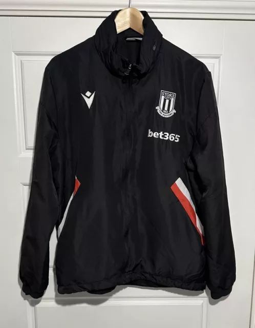 Stoke City FC Macron Training Track Jacket Size Medium  Bet365