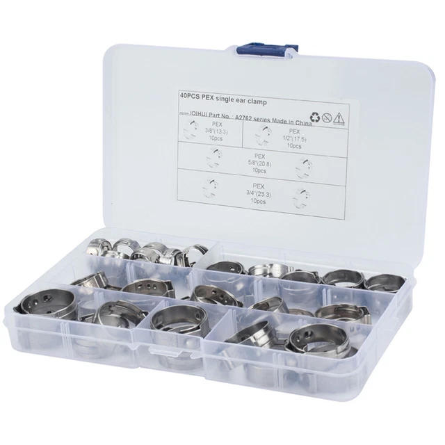 40 Pcs Quick Release Hose Clamps Stainless Steel Hose Clamps Boxed