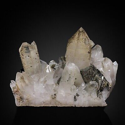 Fine Apatite, Quartz, Arsenopyrite Crystals: Panasqueira Mine, Portugal- Classic