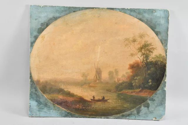 J31A60 - Old Master Paintings, River Crossing in Dutch Landscape