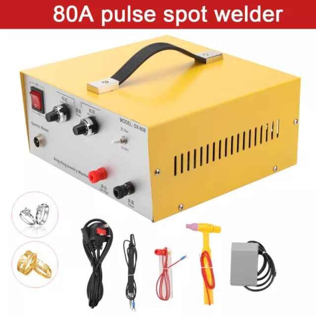 80A pulse spot welder Welding Machine Gold Silver Jewelry Spot Welding Tool UK