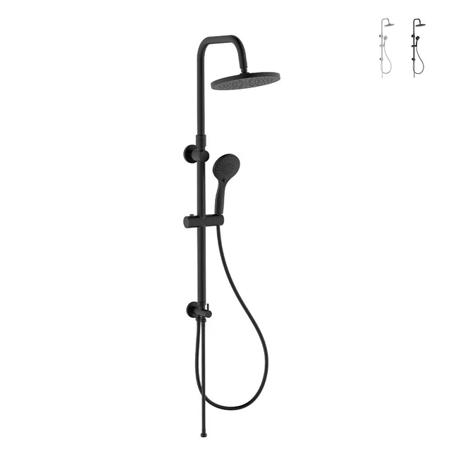 Columna de ducha orientable para baño moderno con teleducha de 5 jets Papete