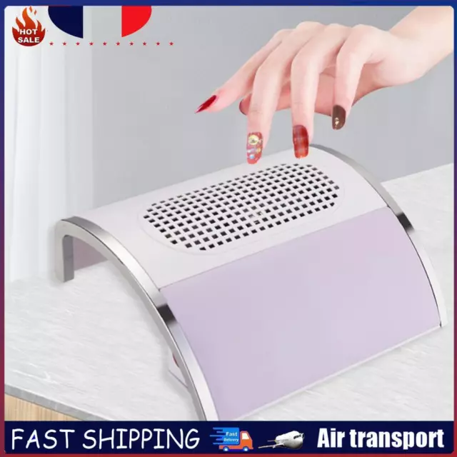 Nail Dust Cleaner Nail Dust Vacuum Collector Manicure Machine Tool (Purple) FR
