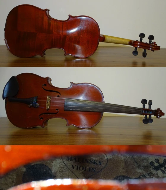 3/4 BEAUTIFUL OLD VIOLIN labelled MALINSKY VIOLIN - 100 YEARS OLD (Nr. 253)