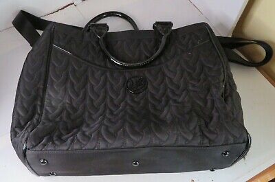 Vera Bradley ? Laptop Travel Bag Tote Carry On Black Quilted Briefcase Suitcase