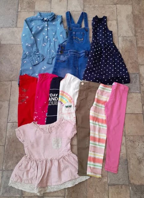 NEXT.Girls PRETTY Summer clothes bundle Age 5-6 Yrs.Dress.Pinafore.Jeans.T-shirt