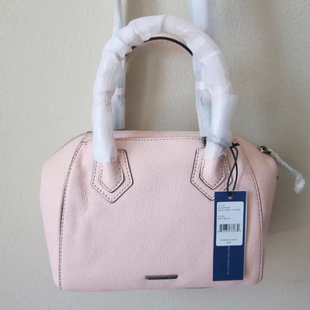 Rebecca Minkoff $295 Micro Perry Leather Satchel Bag Handbag Pale Blush