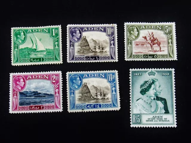 nystamps British Aden Stamp Mint OG H Key Value           A12y1534