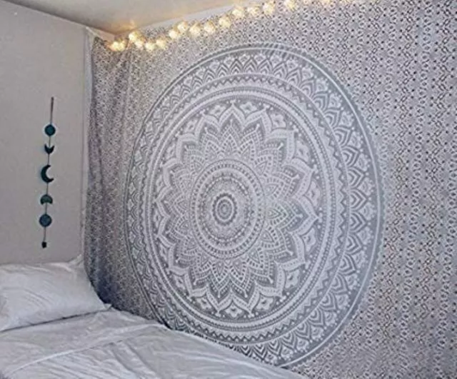 Indien Tie Dye Star Mandala Tapestry Wall Hanging Twin Size Bedspread Bed Cover