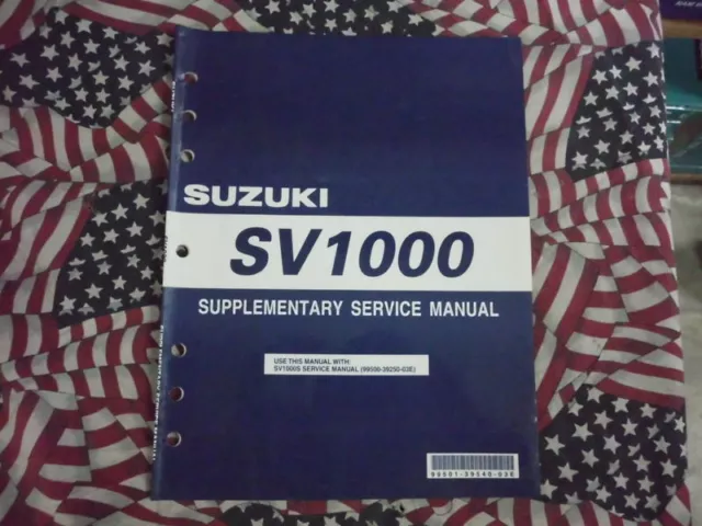 2003 Suzuki SV1000 Sv 1000 Supplementare Servizio Negozio Riparazione Manuale K3