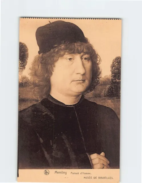 Postcard Portrait d'Homme By Memling, Musée De Bruxelles, Brussels, Belgium