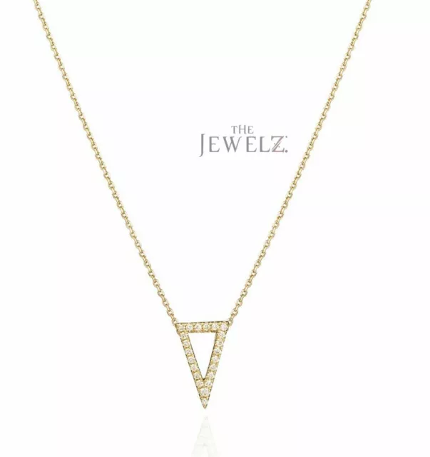 14K Gold 0.15 Ct. Genuine Diamond Arrowhead Charm Pendant Necklace Fine Jewelry 14K Gold 0.15 Ct. Genuine Diamond Arrowhead Charm Pendant Necklace Fine Jewelry