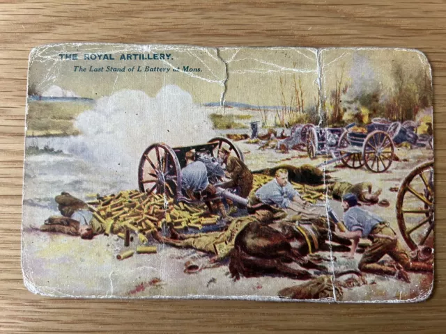 WW1 Patriotic Postcard. The Royal Horse Artillery. The Last Stand. Mons 1914
