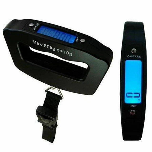 New 50Kg Digital Travel Portable Handheld Luggage Weighing Scales Suitcase Bag