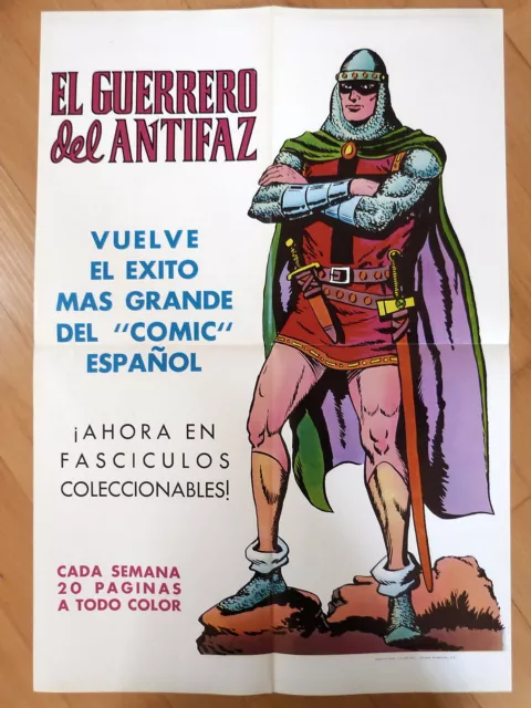 Poster,Cartel Publicitario Tebeos,El Guerrero del Antifaz,Valenciana 1972