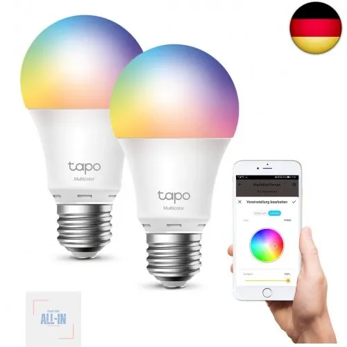 TP-Link Tapo smarthome E27 Glühbirne, glühbirnen, Mehrfarbrige smart lampe, z