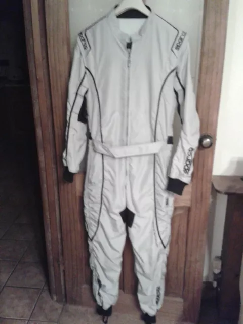 Sparco Groove KS-3 karting suit, silver/black, size M.