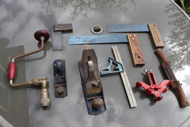 Woodwork tools,Record planes,Marples clamp etc