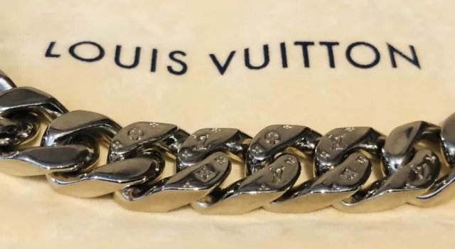 AUTHENTIC LOUIS VUITTON Chain Link Patches Necklace Virgil Rare W/ Receipt  $4,499.99 - PicClick