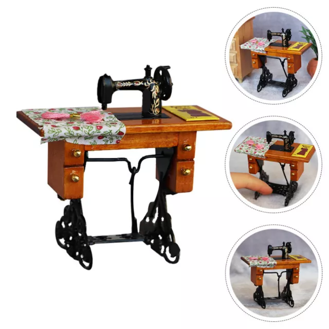 Small Sewing Machine Household Gadgets Tailor Baby Doll Toys Furniture