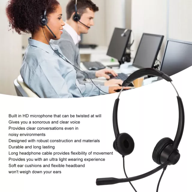 3.5mm Business Headset Comfortable Plug And Play Call Center Headset With