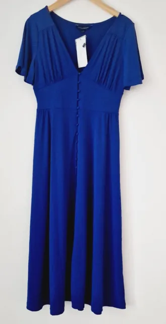 French Connection Blue Midi Dress Size Uk 8