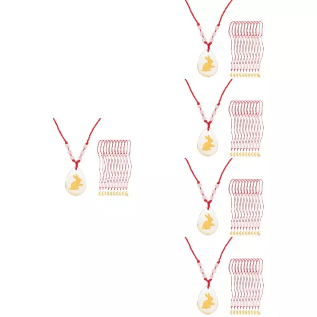50 Pcs Rabbit Pendant Gift Chinese New Year Decor Shape Pendants Accessories