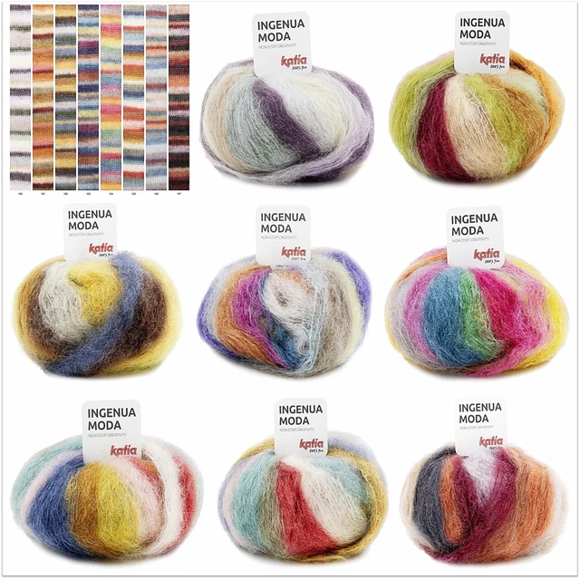 50g Katia Ingenua Moda Garn Wolle Farbverlauf zum Stricken Häkeln GP 159,00€/1kg