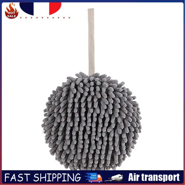 Wipe Hands Towel Ball Super Absorbent Fast Drying Chenille Towels (Grey)
