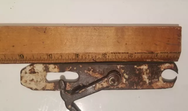 Antique 6"  Barn Door  Hasp Gate Latch, Old White paint