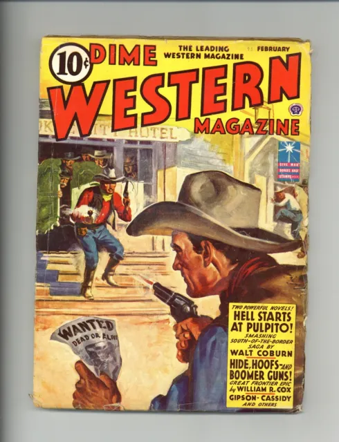 Dime Western Magazine Pulp Feb 1943 Vol. 35 #2 VG