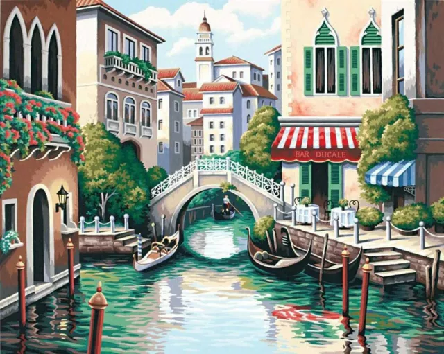 DIY Paint by Numbers Kits Paintings Art Craft for Home Wall Decor Gift Venice AU