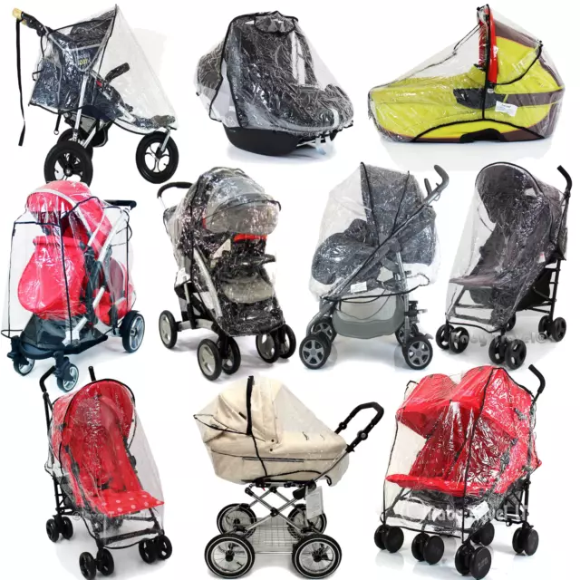 Universal Transparent Clear Pushchair Buggy Stroller Car Seat Rain Cover VARIOUS