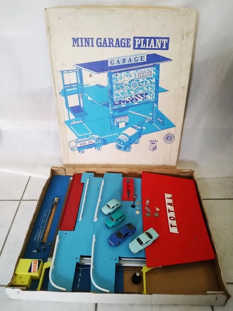 Ancien Garage Jouet De France Pliant - Avec Sa Boîte D'origine, Fabrication Française