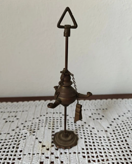 Lanterne Vintage Métal Cuivré Style Lampe à Huile - Rose Hong Kong, Batterie