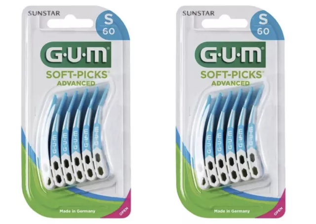 120 Stück GUM SOFT-PICKS Advanced S Small Zahnzwischenraumbürste ✅