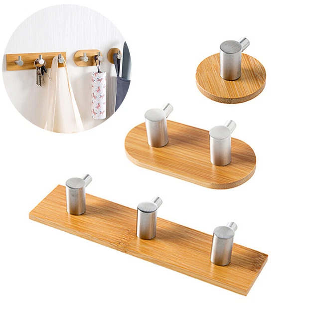 Ganci asciugamani bambù acciaio inox aspirazione bagno cucina decorativa RaH7