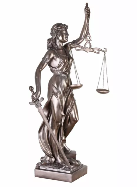 XXL Justitia Figur Waage Schwert Jugendstil Skulptur Göttin Gartenfigur 90cm neu