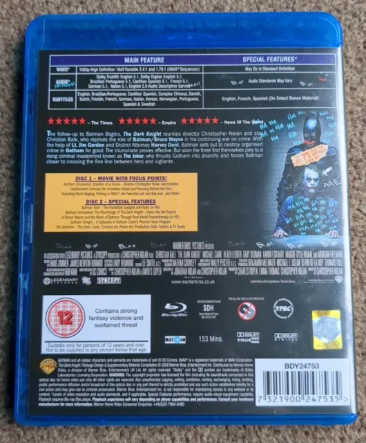 THE DARK KNIGHT (Blu-ray, 2008) £0.99 - PicClick UK