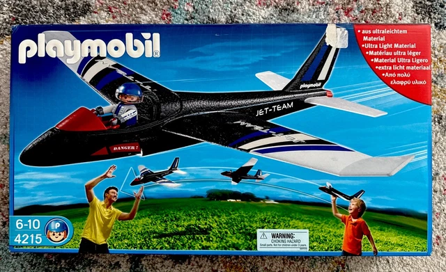 Glider Avion Planeador Playmobil PLAYMOBIL 4215 JET Team Negro