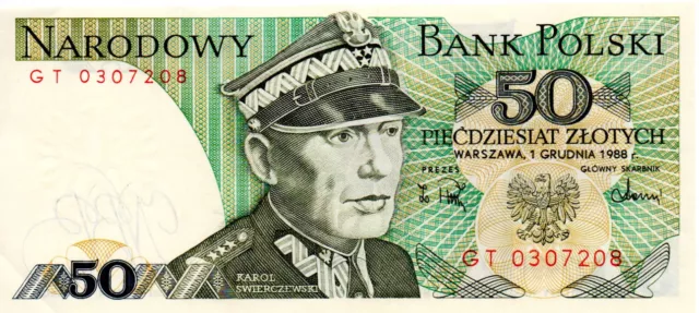 Polish 50 Zlotych bank note VGC
