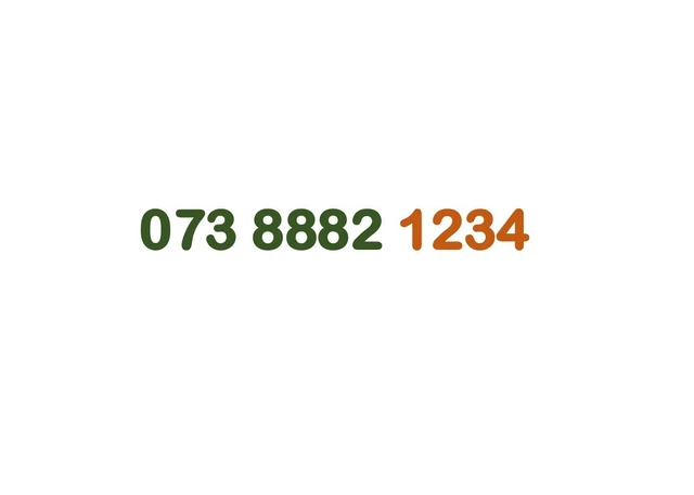 Mobile Number Gold Diamond Platinum Vip Golden Business Sim Card 07388821234