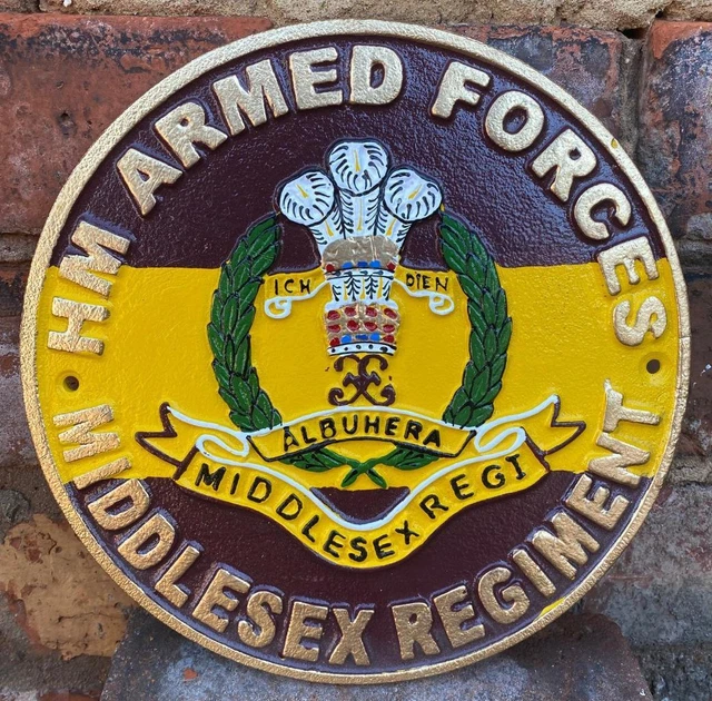 Scots Guards Painted Solid Cast Iron Wall Sign - British Army HM Armed Forces - 24cm