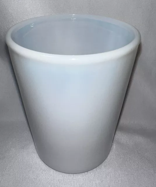 Vintage Hazel Atlas Milk Glass White Opalescent 3.5" Tall Cup Juice Tumbler