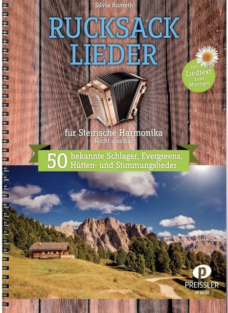 Lieder Rucksack STEIRISCHE HARMONIKA NOTEN : Rucksack Lieder - 50 bekannte Schlager ...
